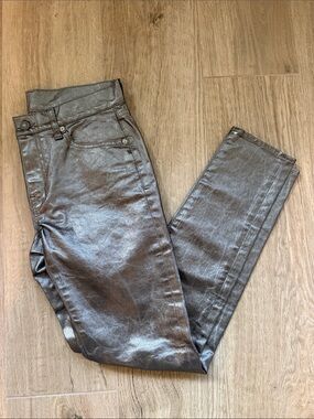 Polo Ralph Lauren Metallic Charcoal Gray Skinny Jeans